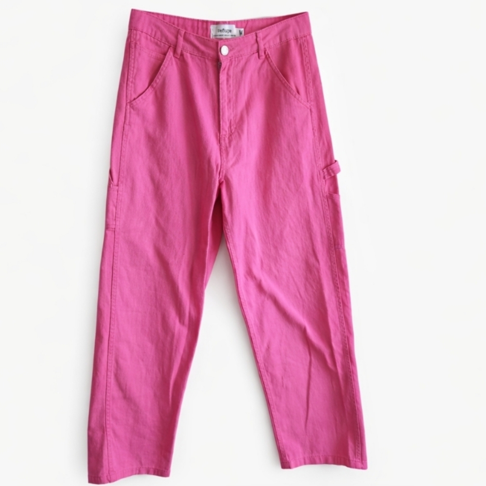 ⭐️ Host Pick ⭐️ Refuse | Y2K Pink High Rise Cotton Denim Cargo Pants - Picture 6 of 7
